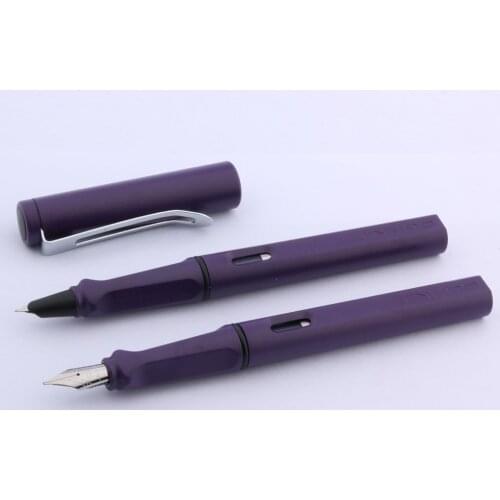 JINHAO NEW 599 student pen matte purple plastic Rotating lid Silver fountain Pen