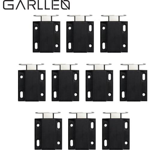 GARLLEN Magnetic Pressure Touch Release Push 10pcs Magnetic Pressure Catches & Counterplates For Glass Wooden Cabinet Door