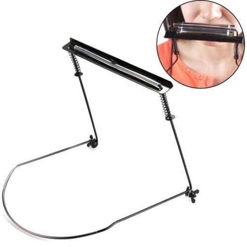 Metal Harmonica Neck Holder Mouth Organ Support Harp Rack Stand 10 Holes Black Harmonicas Clamp