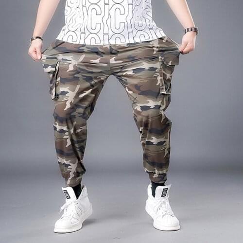 Plus 8XL-M Mens Camouflage Baggy Cargo Pants Male Army Military Tactical Full Length Casual Long Trousers Loose Straight Pant