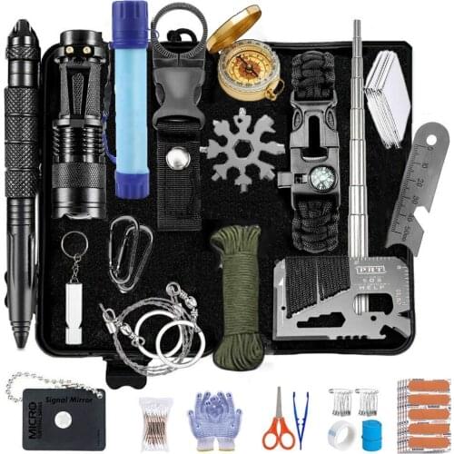 Outdoor Camping Emergency Survival Gear Kit Tactical First Aid Survival Tool Hiking Hunting Multi Function Tactical Equipment