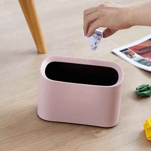 Mini Desktop Trash Can Small Cute Coverless Trash Bag Small Desktop Car Office Storage Box