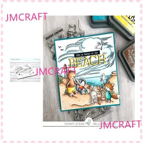 JMCRAFT 2021 New Lovely Wind And CloudsTransparent Stamp Scrapbooking Stamping DIY Album Rubber Gift Card Stencil