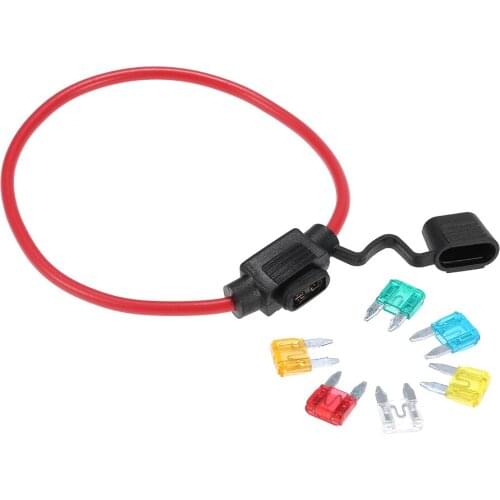 New Universal Car Automotive In-Line Mini Blade Fuse Holder 12V 30A with 6 Fuses