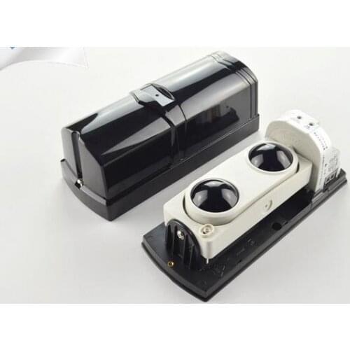 Perimeter Security Dual Beam 100m Range Sensor Outdoor IR Detector multi frequency LED alignment