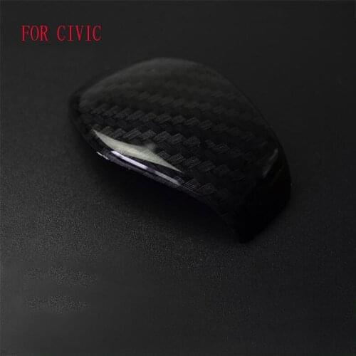 CAR Gear Shift Knob Cover Center Bezel Lid Gear Handle Shift Head Grip Sticker Gear Shift Cover Trim For Honda Civic 2016 2017