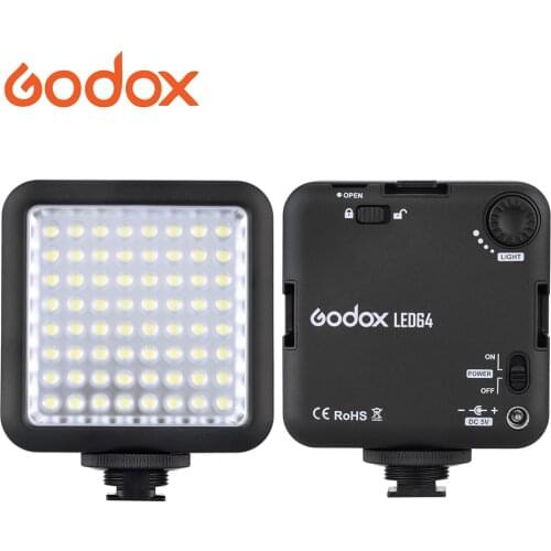 Godox LED64 64 LED Video Light for DSLR Camera Camcorder mini DVR as Fill Light for Wedding News Interview Macrophotography
