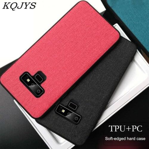 Canvas Fabrics Phone Case for Samsung Galaxy Note 9 Note 8 Soft TPU Case Hard PC Shockproof Cover for Samsung S9 S8 Plus Case