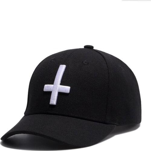 High Quality Cross Baseball Caps for Men Women Black Summer Outdoor Leisure Hat