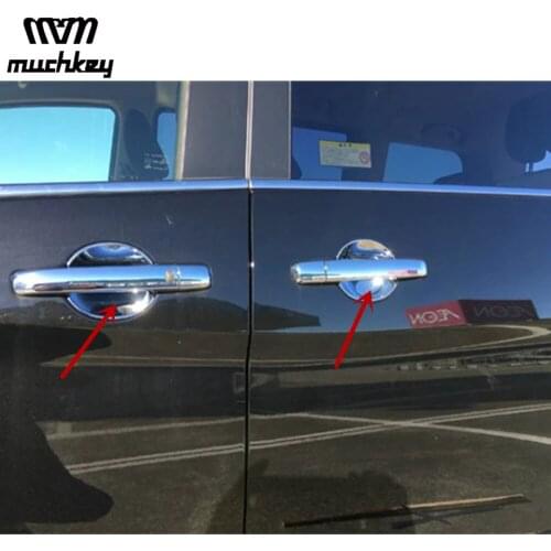 Protect Decoration Accessories For Nissan Serena Car Outside Door Handle Bowl Cover Trim Abs Chrome 4Pcs Car Styling Auto Part