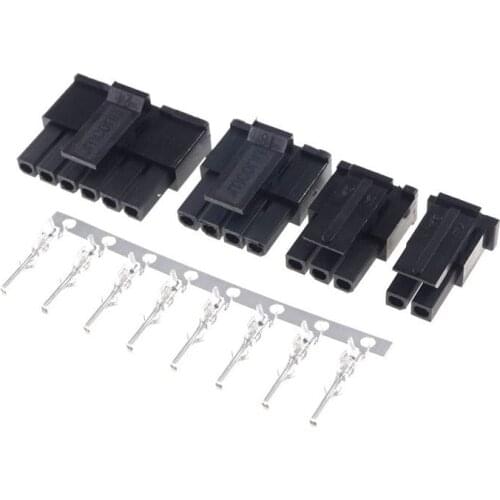 100Pcs Micro-Fit Connector 3.0 mm Receptacle Housing Single Row 2 3 4 5 6 7 8 Position Female Socket 0.118" Latch Lock 43645