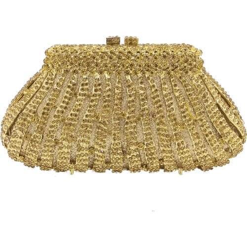 17x8CM Clutch Bag Women Evening Bag Metal Diamond Banquet Bag Rhinestone Dinner Bag Party Bag a6597