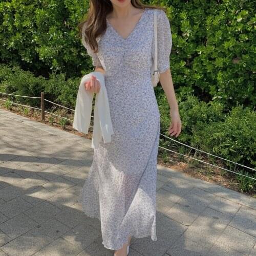 2021 Plus Size Floral Print Summer Dress Evening Long Vintage Dresses Oversize Short Sleeve Beach Women Dress Robe Vestido Prom