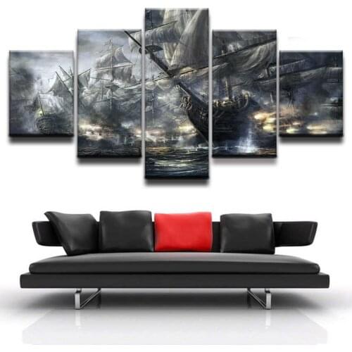 5 pcs 5d diamond painting multi panel Sailing boat on the sea diamond mosaic stitch cross diamond embroidery full drill,WW168