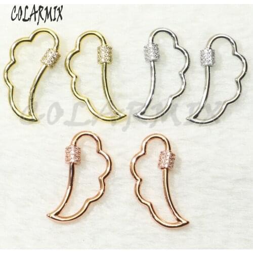 8 Pcs Wing shape Lock pendant clasp Pendant Jewelry accessory pendant for jewelry making bolt screw jewelry fashion 50709