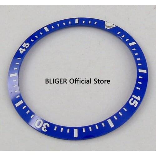 41MM Blue Ceramic Bezel Luminous Dot White Marks Watch Bezel Fit Insert Automatic Movement Mens Watch BB50