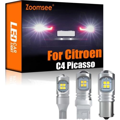 Zoomsee 2Pcs White Reverse LED For Citroen C4 Picasso Grand Picasso 2007-2020 Canbus Exterior Backup Rear Bulb Light Vehicle Kit