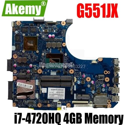 G551JX Motherboard i7-4720HQ GTX 950 For Asus G551J G551JX G551JW Laptop motherboard G551JX Mainboard G551JX Motherboard test ok