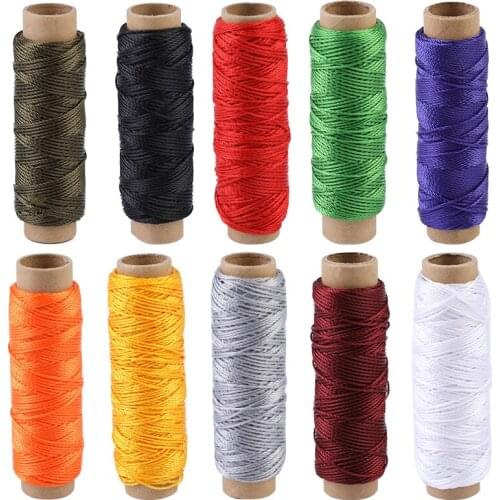 LMDZ 30M/Roll High Strength Polyester Leather Hand Stitched Thread Bag Thread Bright Silk Thread Shoe Thread DIY Leather Tool