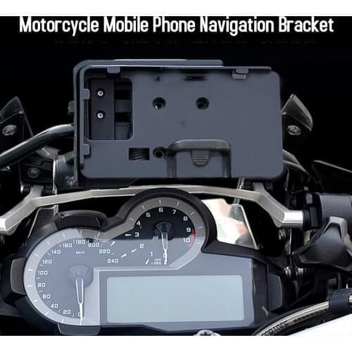 Mobile Phone Holder GPS Navigation Bracket Motorcycle Accessories Compatible for BMW R1200RT R1250RT (2014-2019) USB Charger