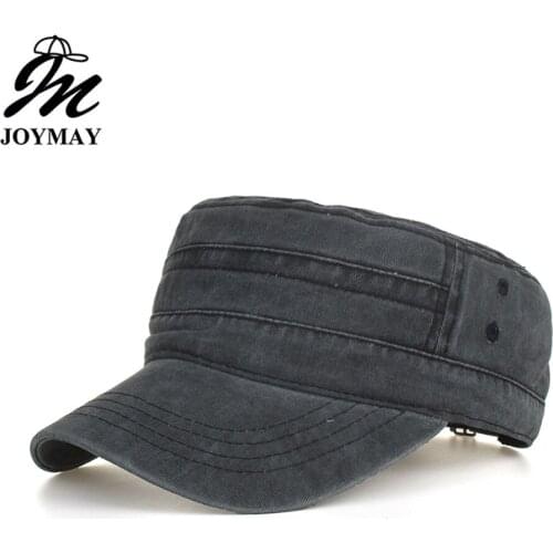 Joymay New Arrival Spring Unisex Adjustable Vintag flat cap Military Hats Fashion Leisure Casual Western Style Snapback HAT P019