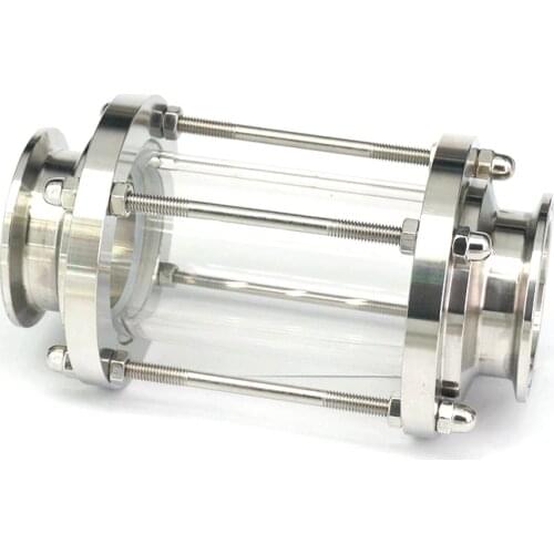 Fit Tube OD 51mm Tri Clamp 2" 304 Stainless Steel Sanitary Fitting Flow Sight Glass For Homebrew