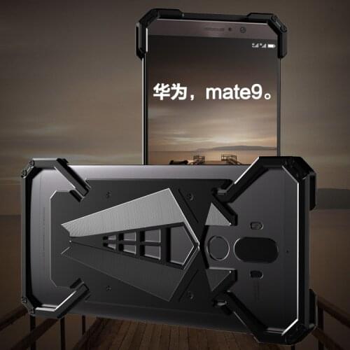 R-JUST for huawei mate 9 Metal phone Case Aluminum Metal Bumper Case For huawei mate 9 Phone Cover Coque Black