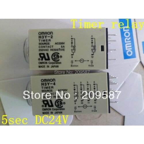 Timer relay H3Y-2 H3Y 250V 5A 5sec 5s DC24V 24VDC