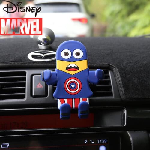 Disney Cute Cartoon Marvel Mobile Phone Holder Car Air Outlet Navigation Support Seat Simple Silicone Car Interior Decorations