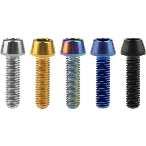 10 Pcs Titanium M5x18mm Allen Key Taper Head Bolt Screw for Bike Stem Bicycle Ti Fastener