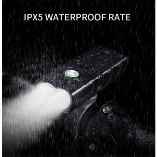 Bike Light Rainproof USB Rechargeable LED 1200mAh MTB Front Lamp 1000lm Headlight Aluminum Ultralight Flashlight Bicycle Light