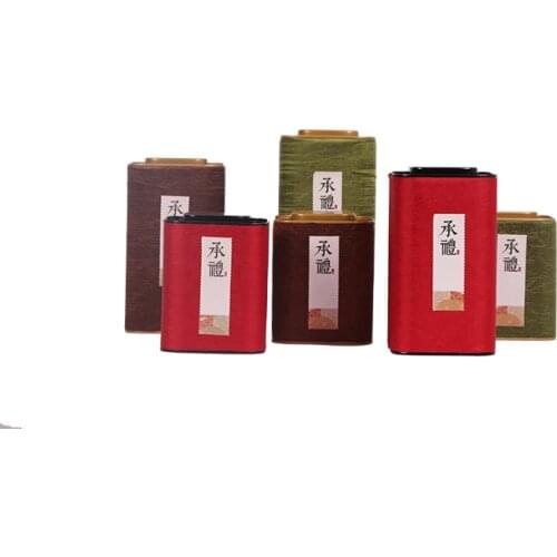 Xin Jia Yi Packaging Silk Surface Box Rectangle Paper Eco-Friend Material Loose Tea Black Coffee Red Green Brown 2 Sizes Cans
