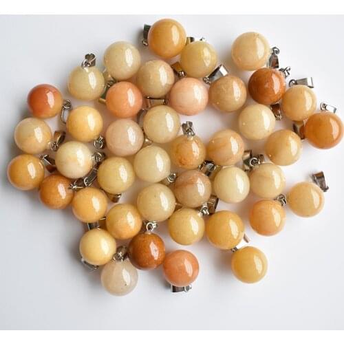 2020 fashion high quality Natural stone ball shape pendants for jewelry Accessories 50pcs/lot wholesale free shipping