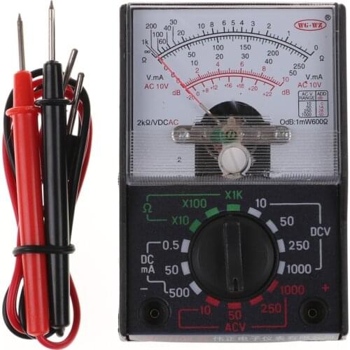 MF-110A AC/DC Analog Multimeter DC/AC 1000V Voltmeter 250mA Ammeter 1K Resistance Meter Analog Multimeter Tool