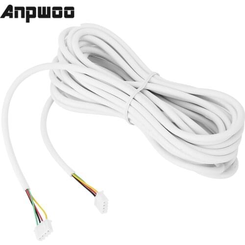 ANPWOO 4-Core Copper 20m Round Flexible Copper Cable For Video Door Phone Intercom System
