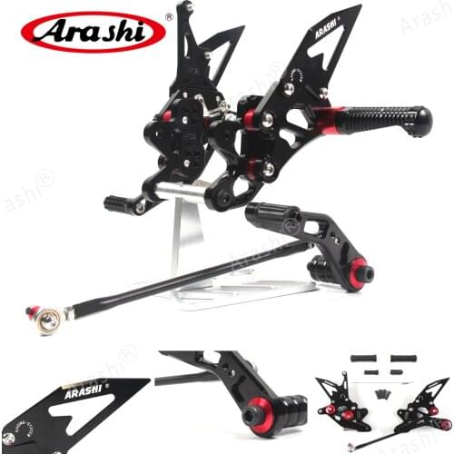 Arashi For SUZUKI GSXR600 GSXR750 2006 - 2010 Rearset Adjustable Footrests Foot Pegs GSX-R600 GSX-R750 2007 2008 2009