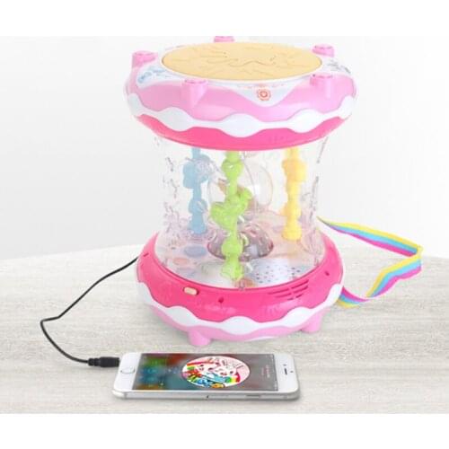 Baby Drum Children’s Musical Drum Double-Side Toys Drum Early Learning Educational Toys With Microphone Intelligent Switching To