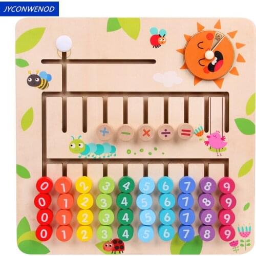 Wooden Educational Toys For Children Montessori Toy Mathematics Math Toys Arithmetic Learning To Count Numbers and Color Toy