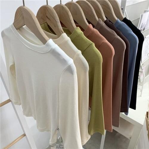 2 3 4 5 6 Years Baby Boys Long Sleeve Tshirt Autumn Winter Kids Cotton Bottoming Shirt Casual O-neck Solid Soft Tops For Boy