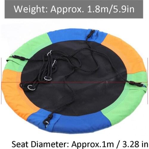 100x180cm Baby Swing Multicolor Round Outdoor Swing Toys Kids Tree Hanging Swing Chair Outdoor Set Yard Play Equipment