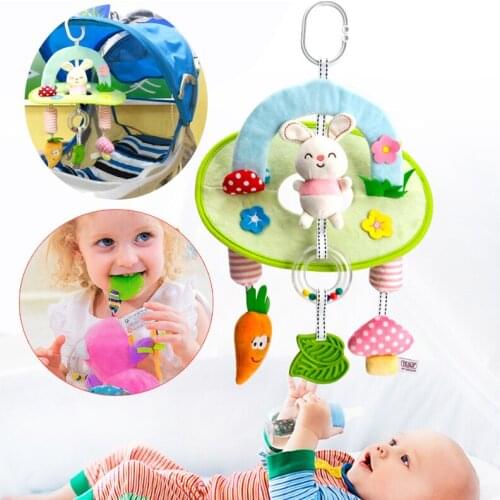 Newborn Toy Animal Wind Chime Sensory Infant Toys for Baby Room Decor Bed Cart Hanging Plush Doll Toddlers Bell Boy Girls Rattle