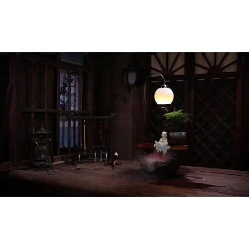 Ceramic small fish tank water ornaments / office living room home humidifier fountain / desktop creative mini water machine