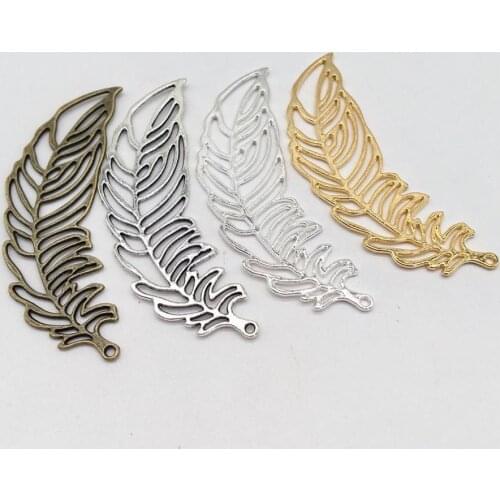 Classic 8 pcs feather charms fit DIY Handmade Jewelry Makeing earring necklace bracelet accessories souvenir