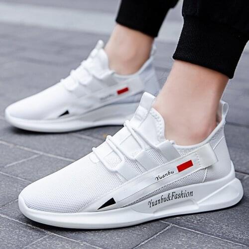Summer Breathable New Mens Shoes Net Red Running Shoes Sports Shoes Fashion All-Match White Shoes