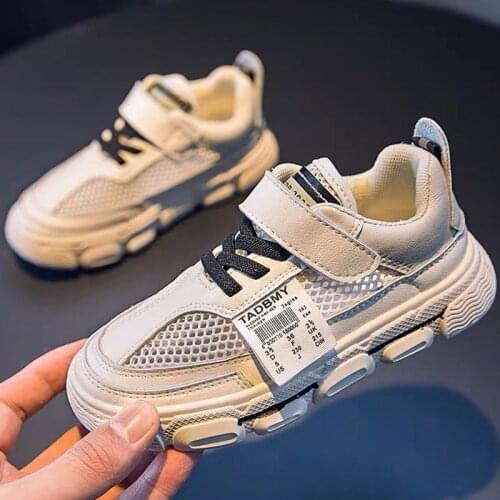 Boys shoes spring summer 2021 new trendy shoes mesh breathable girls white shoes sneakers all-match Childrens sneakers shoes