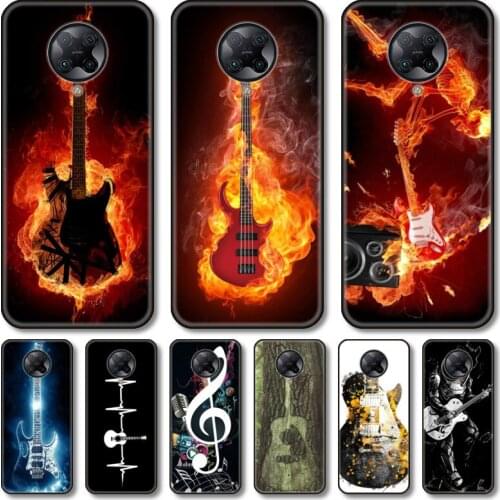 Cool guitar Phone Case For xiaomi M2 C3 X3 F2 Lite NFC 6 5 x Poco k30 Pro Anime Black Cover Silicone Back Pretty tpu