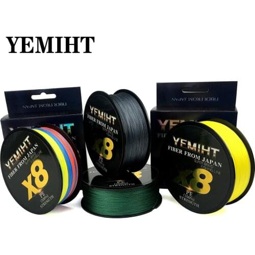 YEMIHT 8 Strands Braided Fishing Line Multifilament 500M 300M 100M Carp Fishing Braided Wire Fishing Accessories Pe Line