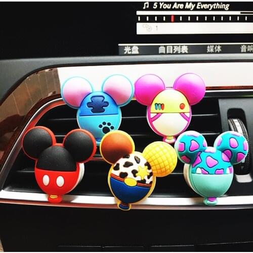 Car Perfume Air Freshener Mouse PVC Cartoon Vent Fragrance Clip Air Freshener Cute Auto Accessories Solid Fresh Flavour