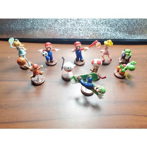 Nintendo mini Action SuperMarios Figures Toys Yellow Dragon Blue Dragon lovely dolls Scene model micro landscape props