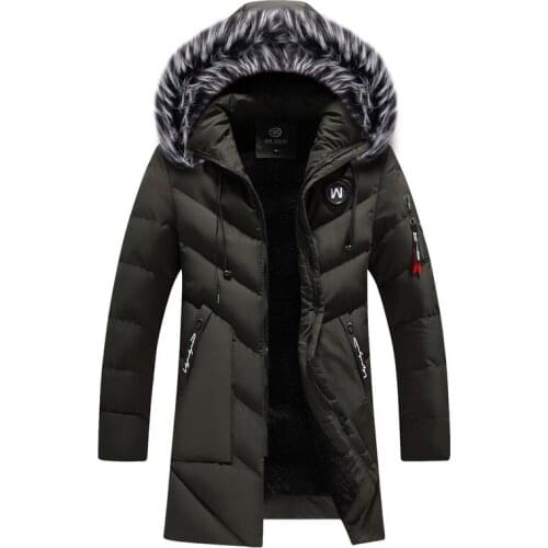 2021Men Jacket Coats Thicken Fur Fleece Warm Winter Windproof Jackets Casual Mens Down Parka Hooded Outwear Cotton padded Jacket